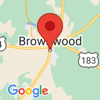 Map of Brownwood, TX US